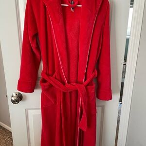 Red Plush Bathrobe